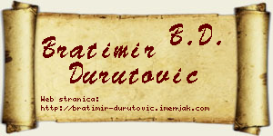 Bratimir Durutović vizit kartica